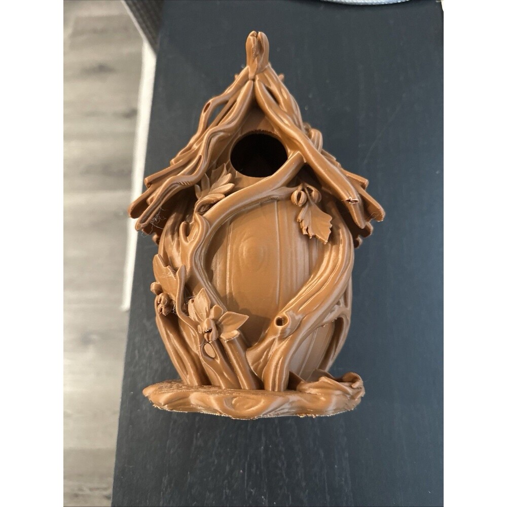 Whimsical Fairy Tale Birdhouse Approx 13"h x 7"w Milk Chocolate Brown